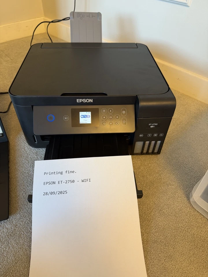 Epson EcoTank ET-2750 WiFi All-in-One Inkjet Printer C634A – Tested & Working - Image 4 of 4