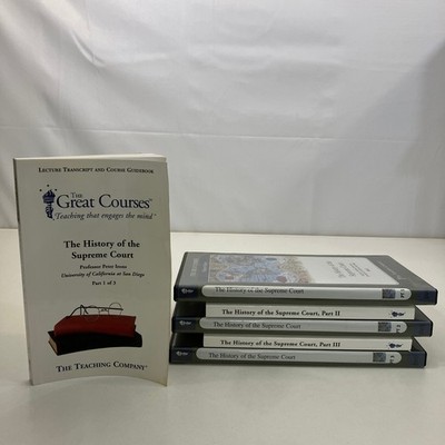 History of the Supreme Court 6 Great Courses Teaching 3 DVDs & 3 Guidebooks Lot