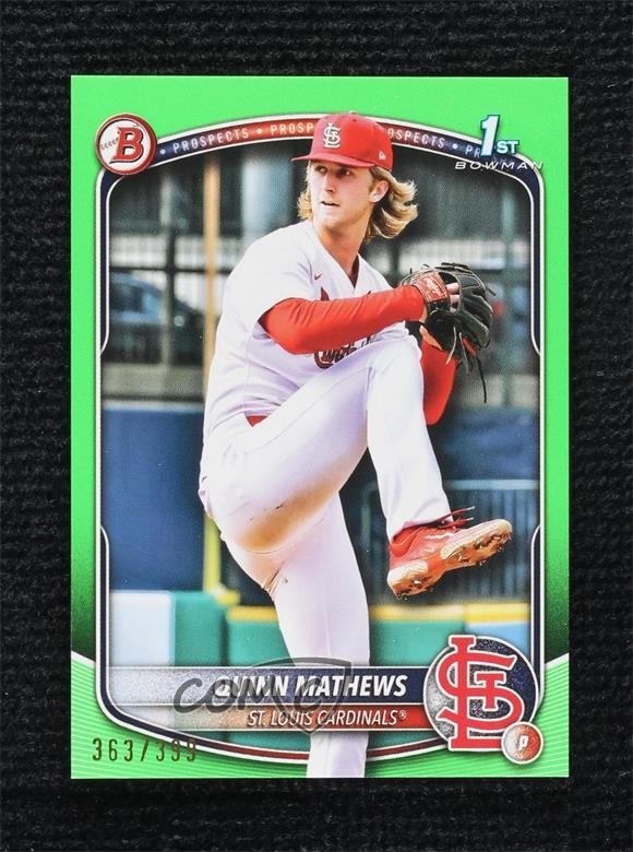 2025 Bowman Prospects Neon Green 363/399 Quinn Mathews #BP-25 1ha9