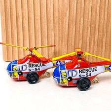 Antique Wind Up Toys Tin Airplane Models MS653 Helicopter Metal Models Kids Gift