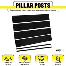 Window Pillar Post Door Trim Molding Gloss Black For 2015-2020 Chevrolet Tahoe A