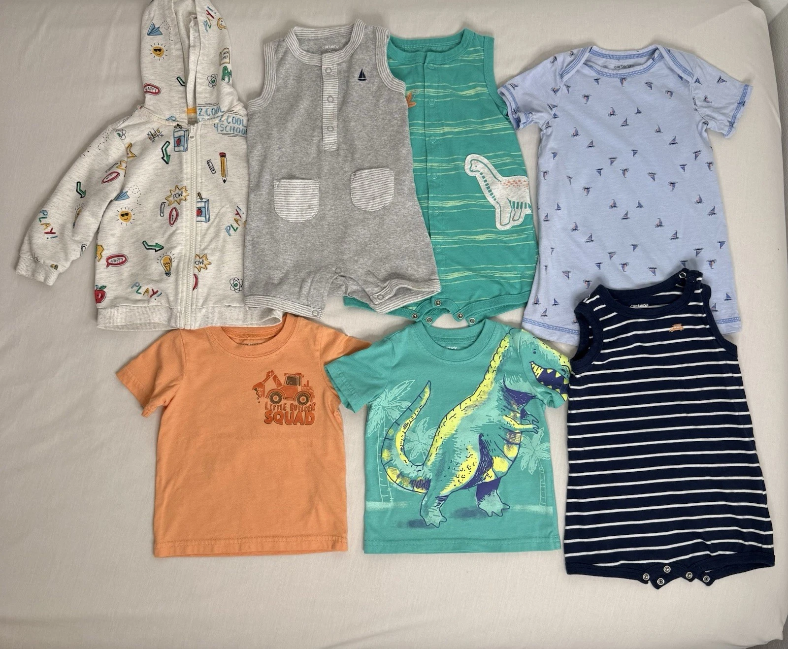 Carter's Baby boy 7 Piece 12 month clothes bundle