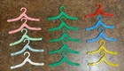 Vintage 1960s Barbie by Mattel Clothes Hangers Lot of 15 Plastic Hangers Japan