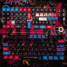 League of Legends The Loose Cannon Jinx Theme Graffiti Keycaps PBT Sublimation