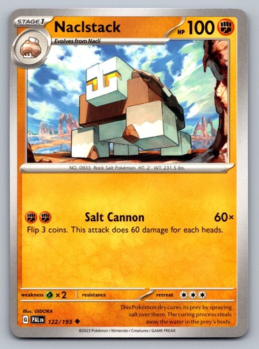 Pokemon TCG SV02: Paldea Evolved Naclstack 122/193 | eBay