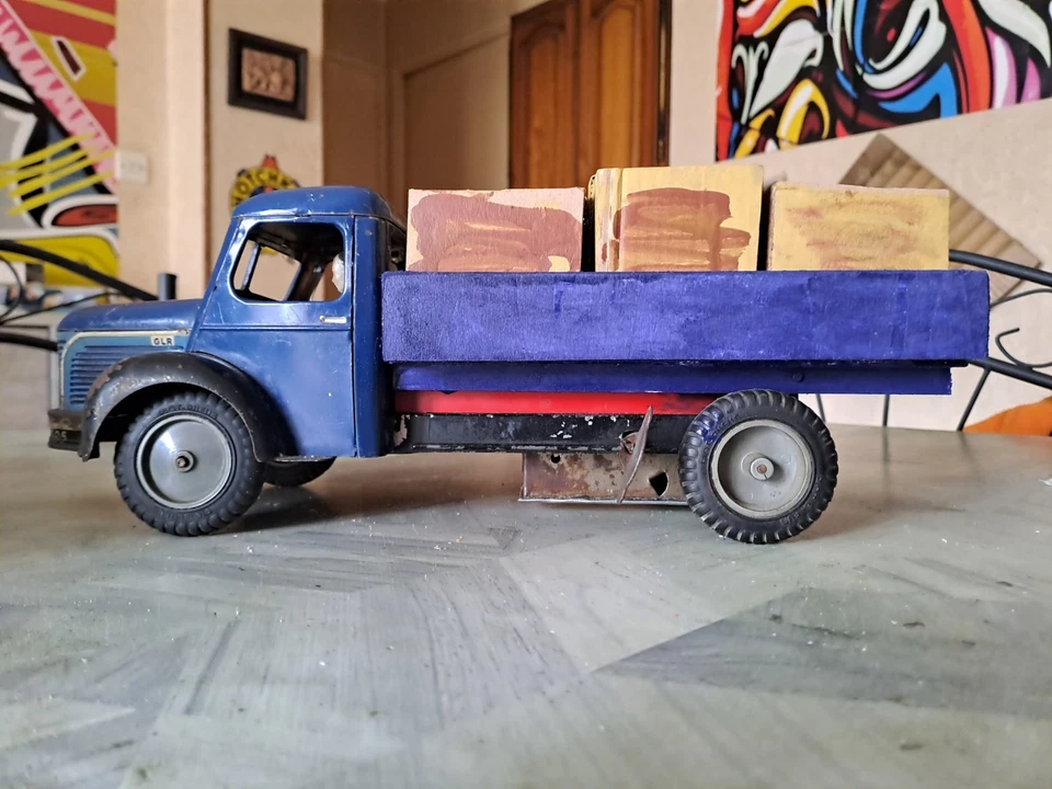 CAMION BERLIET GLR GRANDE ÉCHELLE POMPIERS MONT BLANC TÔLE FILOGUIDÉ - Photo 3/4