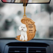 New White Toy Poodle Angel Christmas Gift Ornament SO311