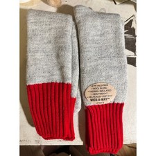 VTG NOS 2 pairs heavyweight boot sock wool heeled sock