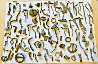 Lot BRONZE BROOCHES 300 100 B.C. Lot Of Metal Detecting Finds