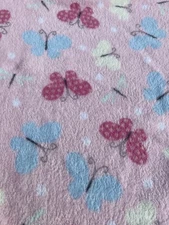 Parents Choice Pink Butterflies Butterfly Blanket Plush Fleece