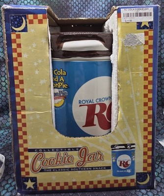 Vtg 2003 RC Cola & A Moon Pie Cookie Jar Classic Southern Snack New Crown Royal 