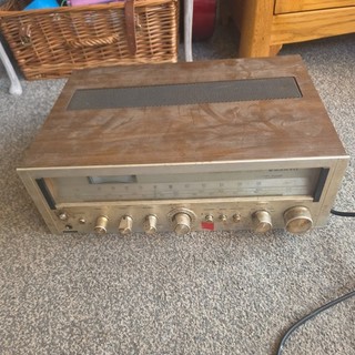 Sanyo JCX 2150 Vintage Stereo Receiver Silver No Plug Untested no reserve