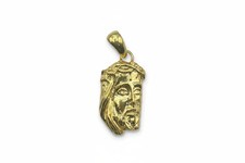 Pendente Volto di Gesù Cristo in Argento 925 Placcato Oro Giallo 18K – Gioiello