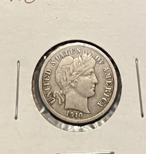 1910 Barber Dime - VF