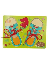 ANDREU TOYS Pętla motoryczna Drewno Wielokolorowe sznurowadła do nauki Zabawki motoryczne