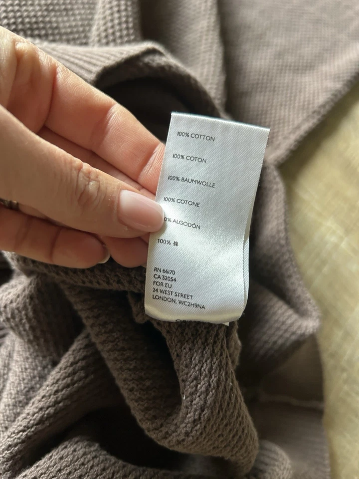 Vestido Suéter Free People Beach Hailee M Marrón Térmico Texturizado Maxi Grande Foto 4 de 4