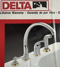 Delta N174-CBWF Waterfall Single Handle Kitchen Faucet W/ SPRAY, CHROME  BRASS