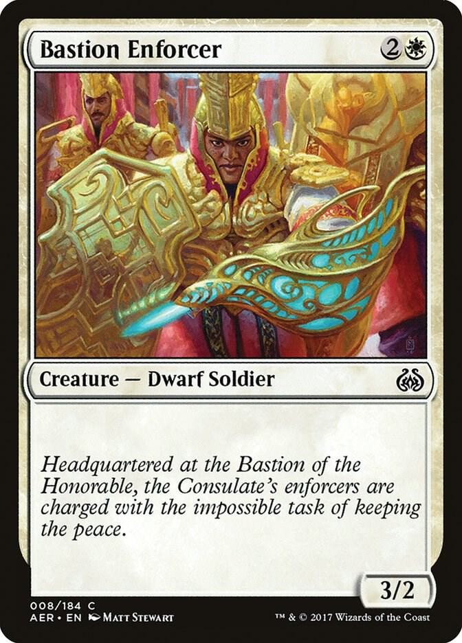 Bastion Enforcer 8 Common Aether Revolt Magic: The Gathering Lightly Played