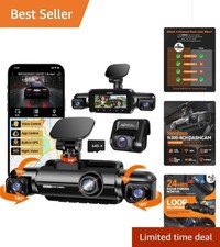 Neideso N300 - 360° 4-Channel FHD Dash Cam w...