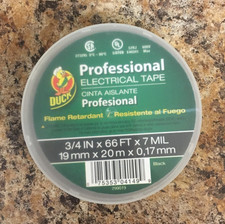 Duck 299019 Professional Grade Black Vinyl Electrical Tape 3/4 in. x 66 ft.