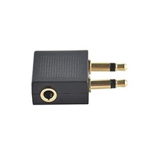 10PCS 3.5mm Airline Airplane Earphone Headphone Headset Jack Audio Adapter Plug