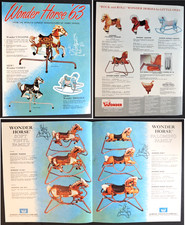 Vtg RARE 1963 DEALER 4-pg Insert Catalog Ad - Wonder Horse Hobby Rocking Toy