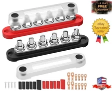 12V Bus Bar Power Distribution Block 250A Marine Car Solar System 6 Pack