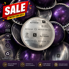 Nespresso Capsules Vertuo, Altissio, Medium Roast Espresso Pods 50 Ct BULK/LOOSE