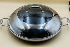 HexClad Hybrid Nonstick 14-Inch Frying Pan with Tempered Glass Lid - Excellent!!