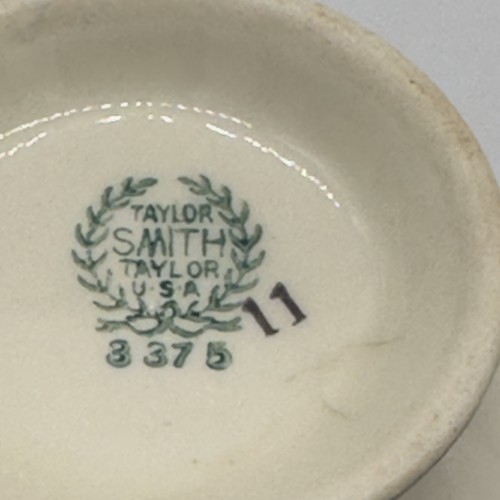 Vtg 1936 Taylor Smith Sugar Bowl USA 601 Ivory Silver Platinum Rings Lidded MCM - Picture 8 of 13