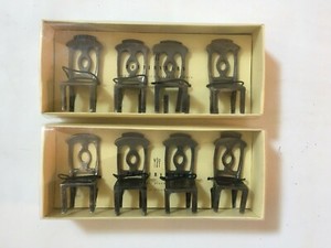 Pottery-Barn-Napolean-Chair-Placecard-Holders-Set-of-8-CAST-Metal-Chairs