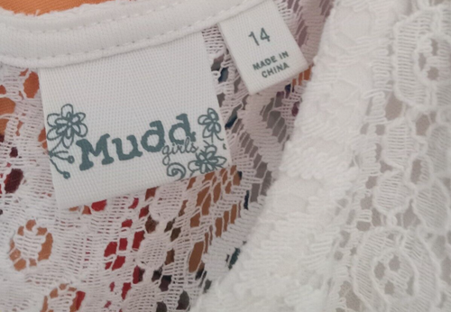 Girls' MUDD Cream /Ivory Lace Summer Dress with liner size 14 NWT - Picture 6 of 6