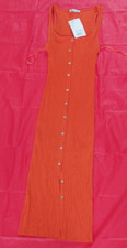 New, Zara Buttoned Ribbed Dress