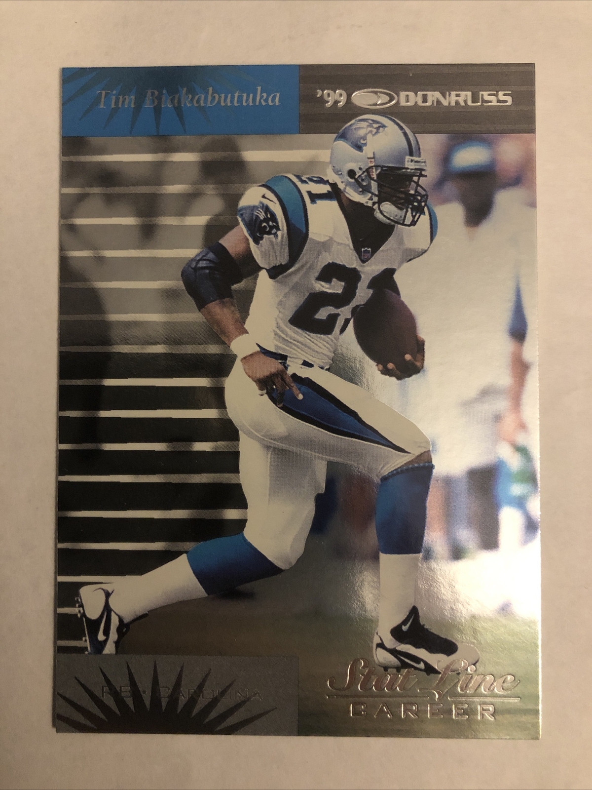 Tim Biakabutuka 1999 Donruss Stat Line Career Missing Serial Number #19