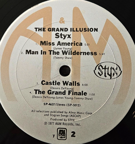 Vintage STYX The Grand Illusion A&M Records 1977 Vinyl Record SP 4637 - Picture 7 of 7