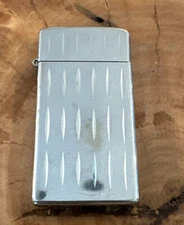 Scripto Vintage Lighter Art Deco Style Metal Butane