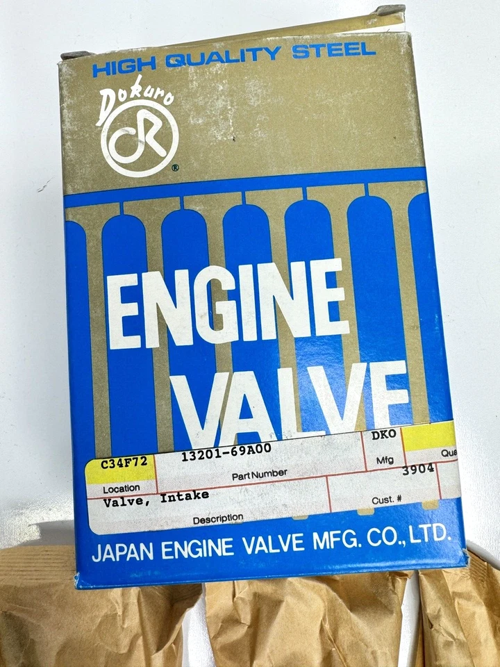 Впускной клапан DOKURO НАБОР ИЗ 4 13201-69A00 для Nissan Pulsar NX Sentra - Япония новый из старых запасов - Изображение 3 из 4