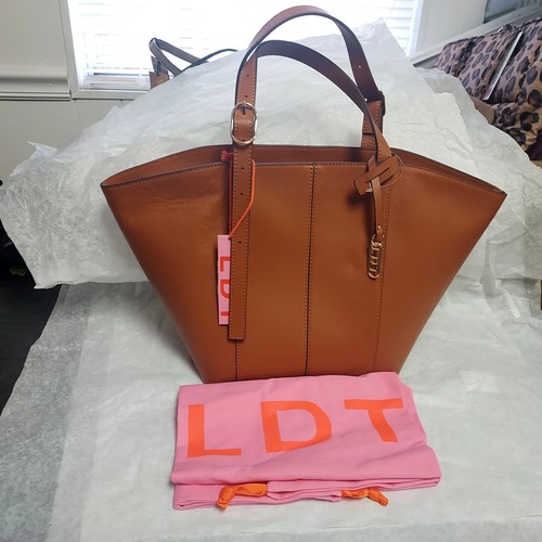 LDT Dillard's Exclusive Tote Tatum Satchel Camel Leather Purse New eBay