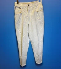 Vintage 80’s Gitano White Mom Jeans Size 8 High Waist Tapered  Low Rise