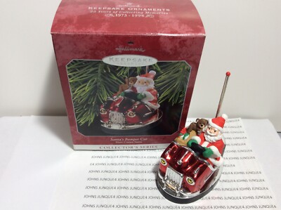 SANTA S BUMPER CAR HALLMARK ORNAMENTS 1998 NEW #20 HERE COMES SANTA SERIES