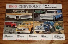 Original 1960 Chevrolet Truck Full Line Sales Brochure 60 Chevy Pickup El Camino Original 1960 Chevrolet Truck Full Line Sales Brochure 60 Chevy Pickup El Camino