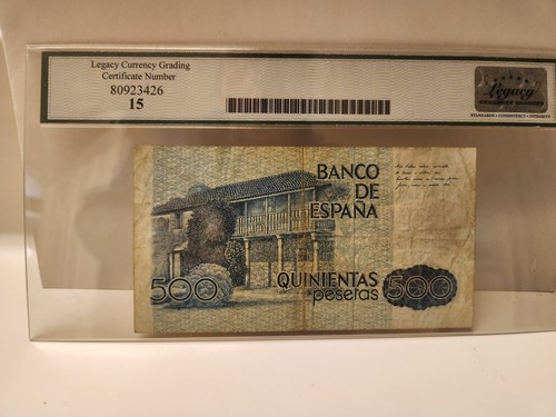 SPAIN 500 PESETA 1979 REPLACEMENT Prefix 9A,Mehilba RC2,P-157 *F15.S085 WS15M - Picture 5 of 10