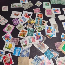 Vintage International Stamp Lot (A1) -Mixed On/Off Paper (US, Spain, Canada, +)