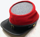 CIVIL WAR CSA CONFEDERATE ARTILLERY GREY WOOL KEPI FORAGE CAP HAT-LARGE — photo 1