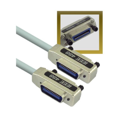 IEEE-488 GPIB HPIB CN24 Male/Female Metal Connector Extension Cable 2 Meter 6ft