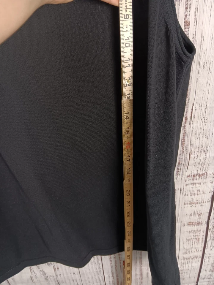 Camiseta sin mangas para mujer CHICO'S 2 grandes negra mezcla de algodón Foto 4 de 4