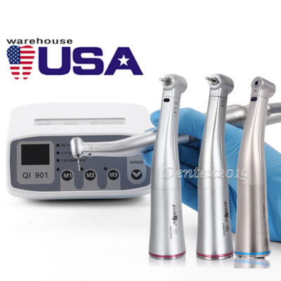 AZDENT Dental Electric LED Brushless Micro Motor 1:1 1:5 Fiber Optic Handpiece