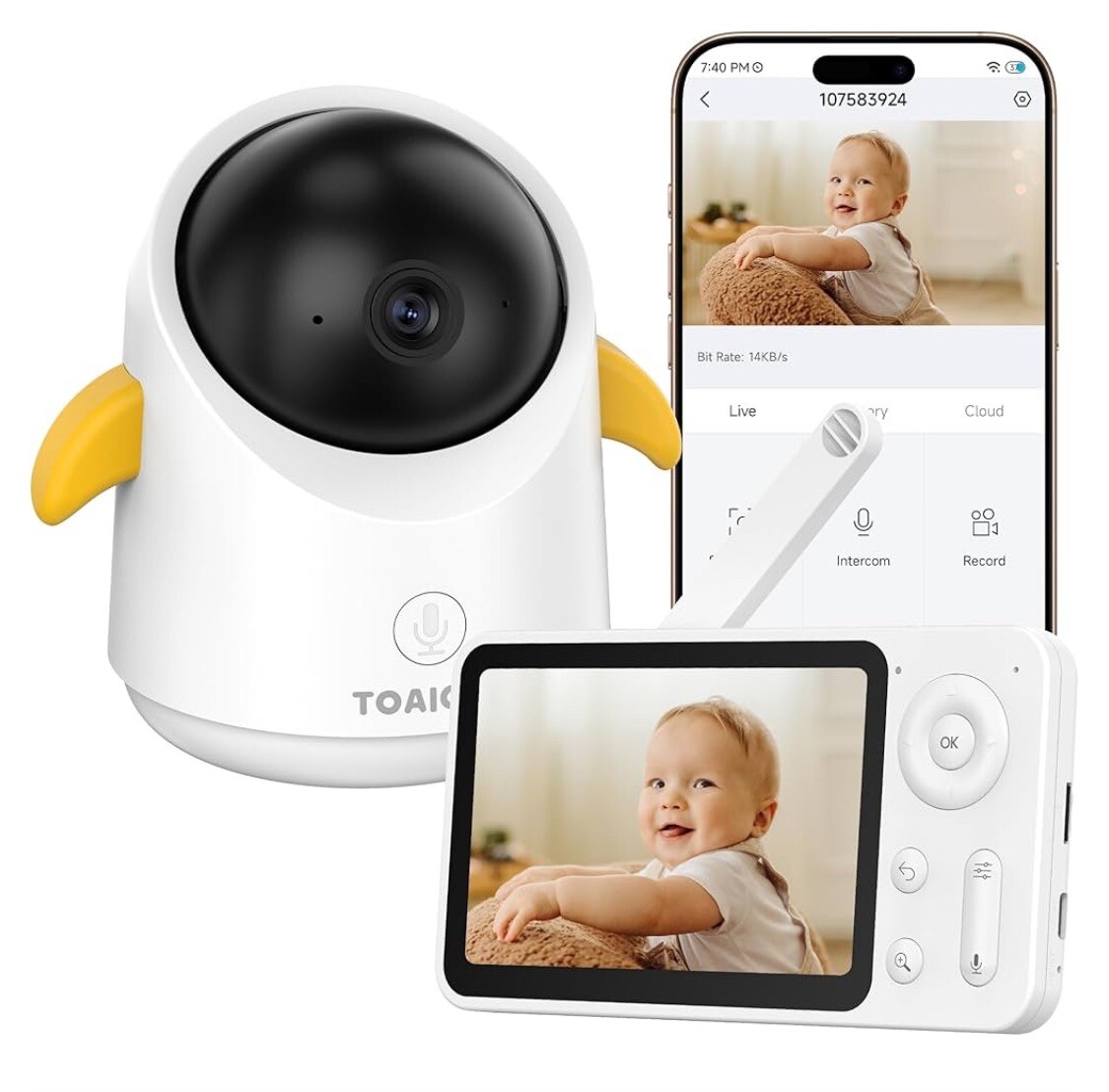 Baby Monitor with Camera and Audio WiFi/No WiFi-image