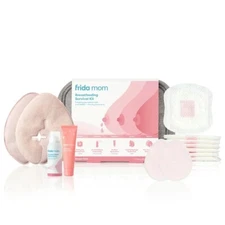 Frida Mom Breastfeeding Survival Kit with Nipple Cream, Lactation Breast Pads, a