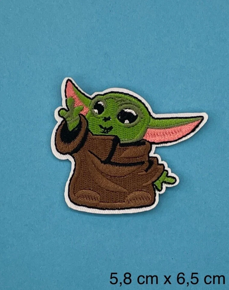 MARKENLOS Immagine da stirare, toppe, patch per BABY YODA * MANDALORIAN * STAR WARS * JEDI * fan